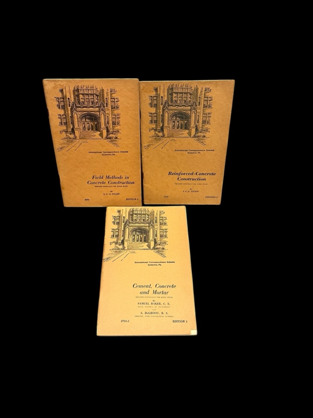 Concrete Construction International Correspondence School 1940s Lot of 3